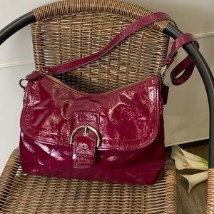 **SOLD**Coach Vintage Patent Leather crossbody Plum